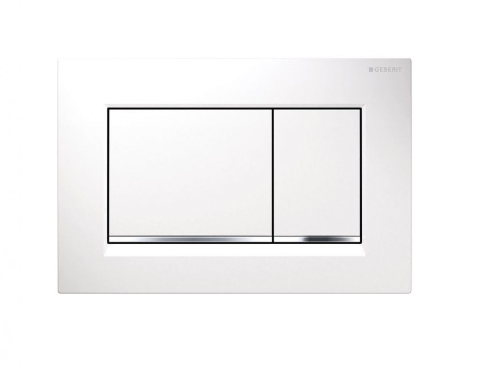 Смывная клавиша Geberit Sigma30 24.6х16.4х1.2 белый/глянцевый хром/белый 115.883.KJ.1