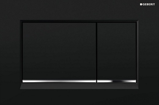 Змивна клавіша Geberit Sigma30 24.6х16.4х1.2 чорний / глянсовий хром / чорний 115.883.KM.1