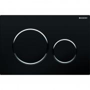 Змивна клавіша Geberit Sigma20 24.6х16.4х1.3 чорний / глянсовий хром / чорний 115.882.KM.1