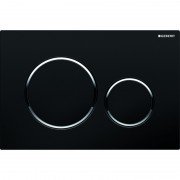 Змивна клавіша Geberit Sigma20 24.6х16.4х1.3 чорний / глянсовий хром / чорний 115.882.KM.1