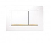 Змивна клавіша Geberit Sigma30 24.6х16.4х1.2 білий / позолота / білий 115.883.KK.1