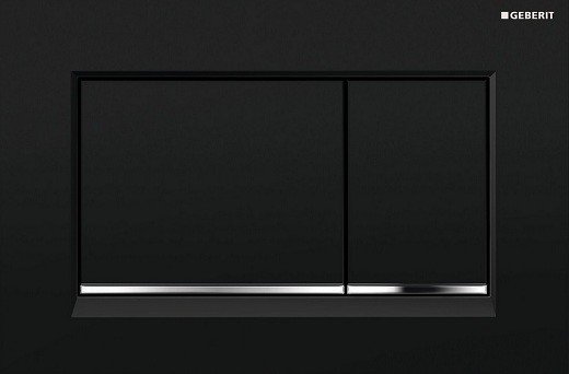 Смывная клавиша Geberit Sigma30 24.6х16.4х1.2 черный/глянцевый хром/черный 115.883.KM.1