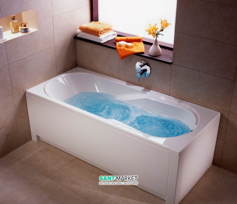 Ванна з гідро і аеромасажем акрилова Kolo Comfort 180х80 біла 001116