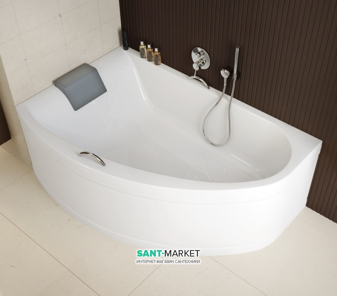 Ванна гідромасажна акрилова асиметрична Kolo Mirra 170х110 права