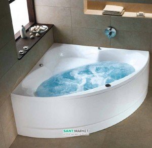 Ванна гидромассажная акриловая угловая Kolo Relax 150х150х47 белая