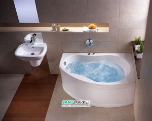 Ванна гидромассажная акриловая угловая Kolo Promise 150х100 правая