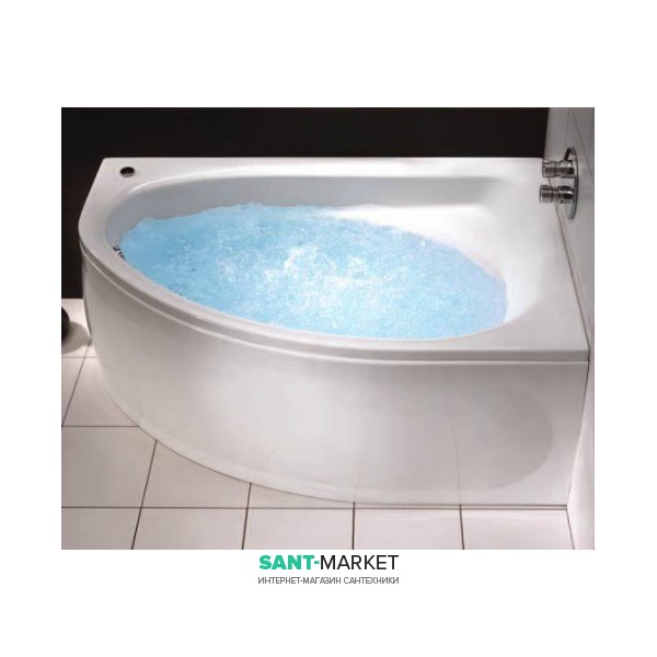 Ванна з гідро і аеромасажем акрилова кутова Kolo Spring 170х100 права 001112