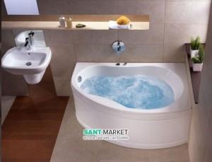 Ванна з гідро і аеромасажем акрилова кутова Kolo Promise 150х100 права 001108