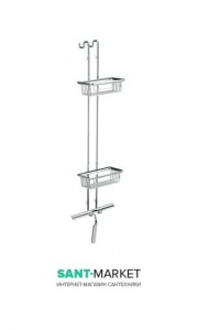 Система підвісних поличок Emco 20х94.6 з щіткою для очищення скла фіксується на двері 3566 001 06