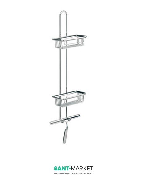 Система подвесных полочек Emco 20х94.6 с щеткой для очистки стекла фиксируется на дверь 3566 001 08