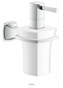 Дозатор жидкого мыла Grohe Grandera с держателем  хром 40627000