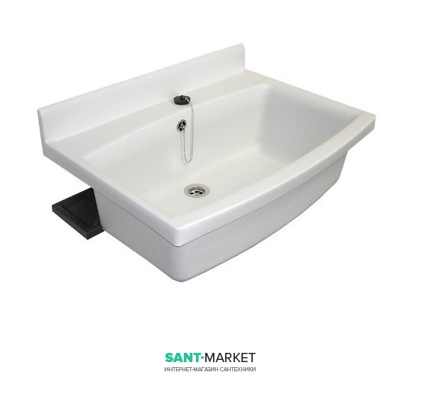 Мойка прямоугольная Sanit Maxi 70х50 на стену (настенная)  пластик  белая 60.007.01.0000