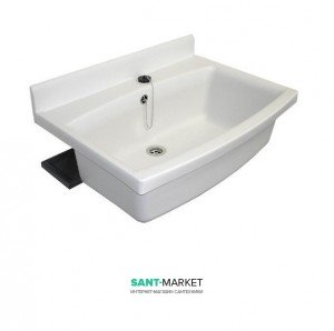 Мойка прямоугольная Sanit Maxi 70х50 на стену (настенная)  пластик  белая 60.007.01.0000