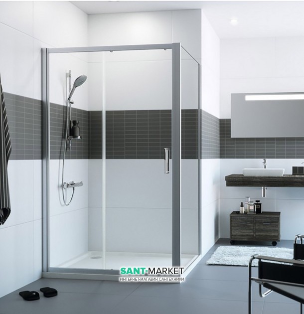 Душові двері в нішу Huppe Classics 2 скляна розсувна 120х190 C20402.069.321