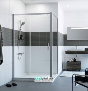 Душевая дверь в нишу Huppe Classics 2 стеклянная раздвижная 120х190 C20402.069.321