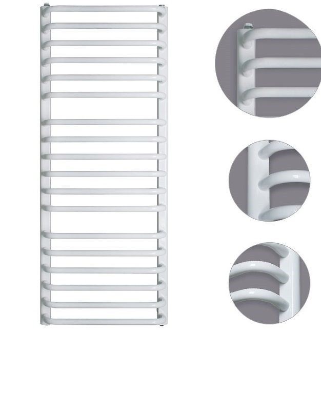 Электрический полотенцесушитель Instal Projekt Bolero 500х1230 стальной белый LUN-50/120+EGB-06C1