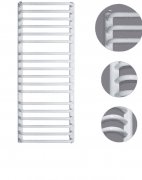 Електричний полотенцесушитель Instal Projekt Bolero 500х1230 сталевий білий LUN-50/120 + EGB-06C1