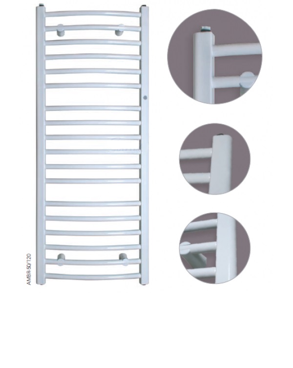 Водяний полотенцесушитель Instal Projekt Ambra R 500х1230х103-117 білий AMBR-50 / 120M