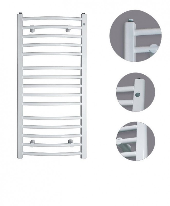 Водяной полотенцесушитель Instal Projekt Ambra R 500х1038х103-117 белый AMBR-50/100M