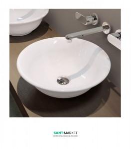 Раковина для ванной накладная Flaminia коллекция Boll белая BL44L