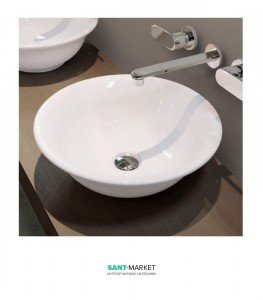 Раковина для ванной накладная Flaminia коллекция Boll белая BL44L