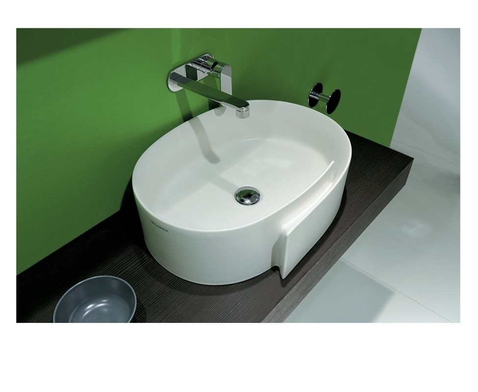 Раковина для ванної накладна Flaminia колекція Roll біла RL56L