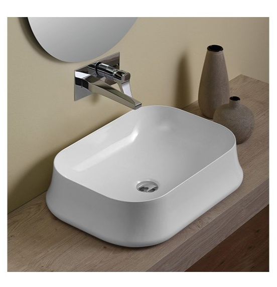 Раковина для ванной накладная Simas коллекция Sharp белая SH08