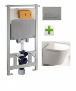 Унитаз подвесной Volle Nemo Rimless + Сиденье Slim + Комплект 3в1 Инсталляция Volle Master 13-17-316 +121515