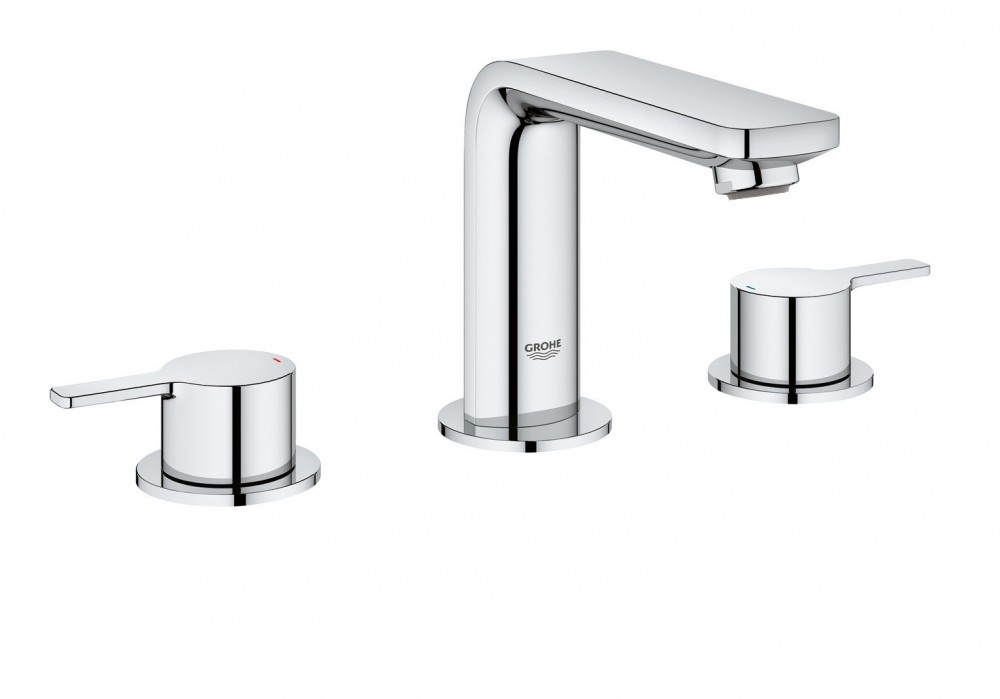 Смеситель для раковины двухрычажный с донным клапаном скрытый Grohe Lineare хром 20304001