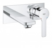 Смеситель для раковины однорычажный настенный скрытый Grohe коллекция Lineare хром 19409001