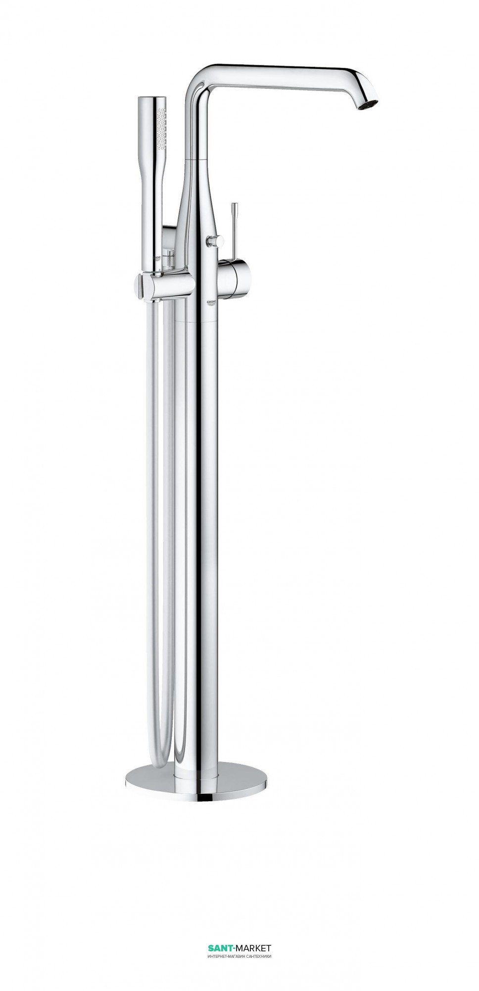 Смеситель однорычажный напольный (отдельностоящий) Grohe Essence+ хром 23491001