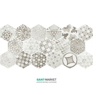 Плитка напольная Equipe Hexatile Cement Garden Grey 17 5*20 22099