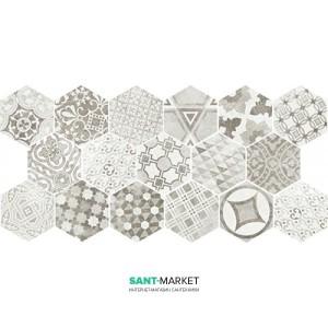 Плитка напольная Equipe Hexatile Cement Garden Grey 17 5*20 22099