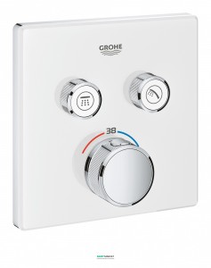 Зовнішня панель термостата Grohe Grohtherm SmartControl на 2 виходи білий 29156LS0