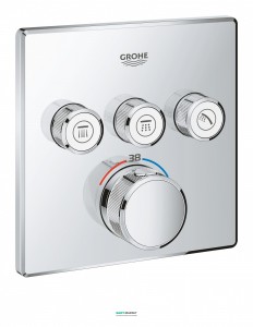 Внешняя панель термостата Grohe Grohtherm SmartControl на 3 выхода хром 29126000