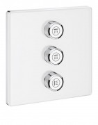 Внешняя панель для вентиля Grohe Grohtherm SmartControl на 3 выхода белая 29158LS0
