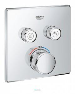 Внешняя панель термостата Grohe Grohtherm SmartControl на 2 выхода хром 29124000