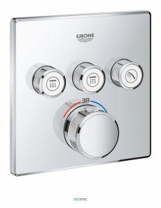 Внешняя панель термостата Grohe Grohtherm SmartControl на 3 выхода хром 29126000
