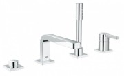 Смеситель однорычажный на борт ванны с душем Grohe коллекция Lineare хром 19577001
