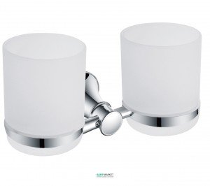 Стакан підвісний для зубних щіток подвійний Imprese Podzimu Ledove хром ZMK01170124