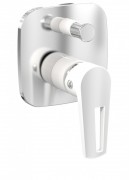 Смеситель для ванны встраиваемый однорычажный Imprese Breclav белый VR-10245WZ