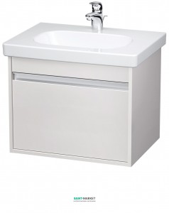 Тумба для раковины подвесная Duravit Ketho 65х48.5 + Раковина D-Code + Сифон белый KT006201818