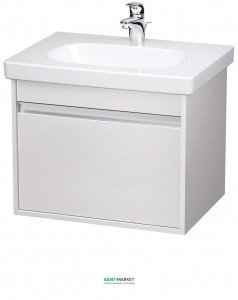 Тумба для раковини підвісна Duravit Ketho 65х48.5 + Раковина D-Code + Сифон білий KT006201818