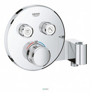 Внешняя часть термостата Grohe Grohtherm SmartControl на 2 выхода со встроенным держателем ручного душа хром 29120000