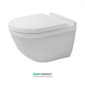 Унитаз подвесной Duravit Starck 3 Rimless с крышкой Soft-Close 2527090000/0063890000