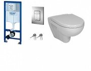 Унитаз консольный Jika Lyra H8233800000001 + сидение SoftClose H8933853000001 + Комплект 3 в 1 Grohe Rapid SL 38772J38