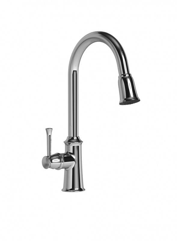 Змішувач для кухні Imprese Podzimu Ledove c висувною лійкою хром ZMK01170115