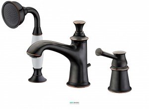 Смеситель однорычажный на борт ванны с душем Imprese Podzimu Zrala бронза ZMK02170805