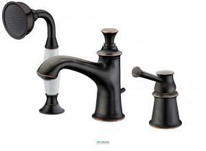 Смеситель однорычажный на борт ванны с душем Imprese Podzimu Zrala бронза ZMK02170805