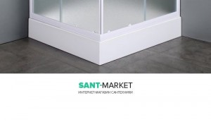 Душевой поддон акриловый четверть круга Eger VI`Z 80х80х15 с формованной панелью 599-005-80